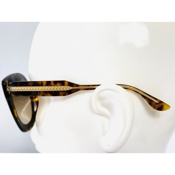 Bottega Intrecciato Sunglasses Oversized Square Tortoise NEW Box - Picture 3 of 7